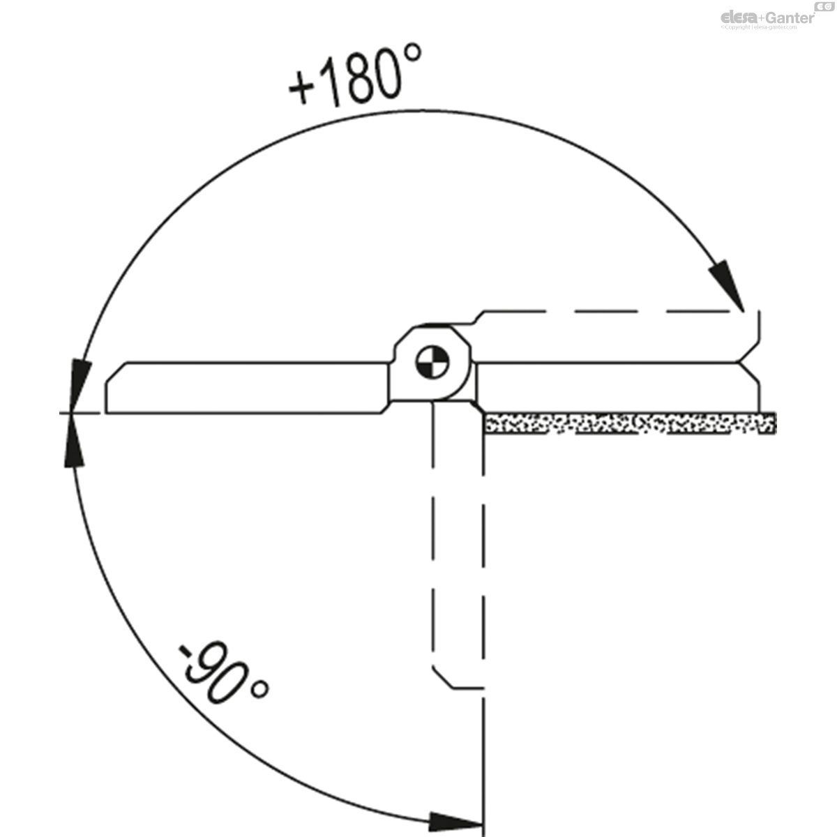 horizontal erweitert, spitzgeschnitten