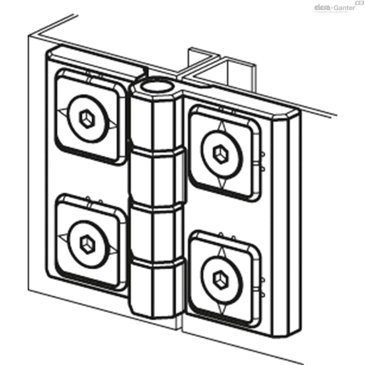 Charnière avec inserts de réglage