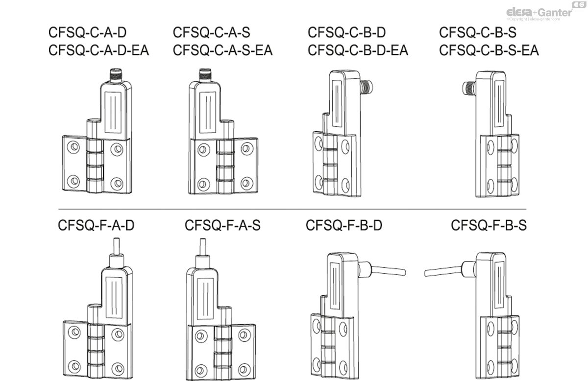 Rear connector, microswitch on the right, starting angle -90°