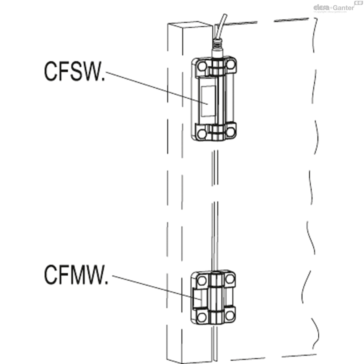 8 pole male connector, bottom axial output