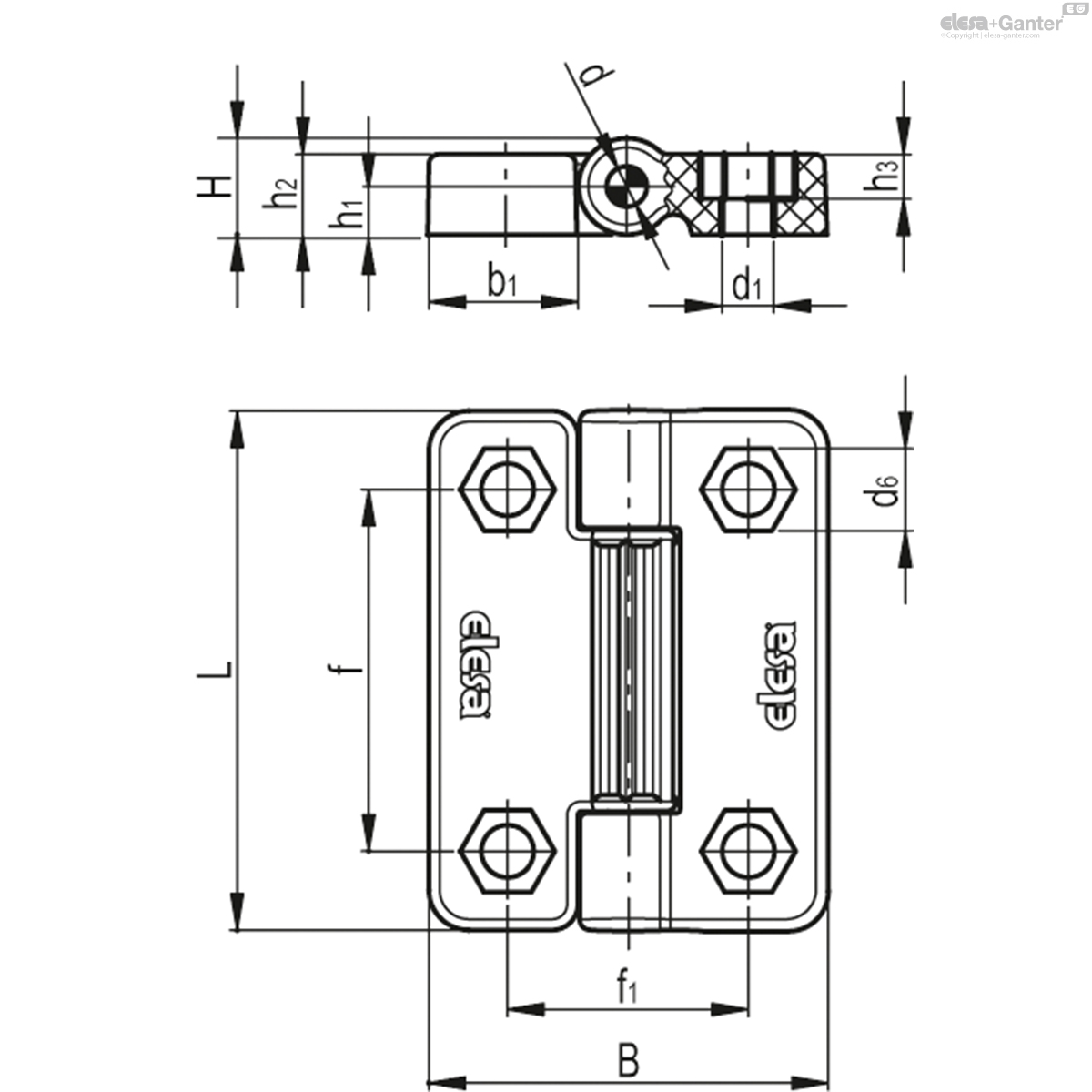 Pass-through holes for hexagonal head screws