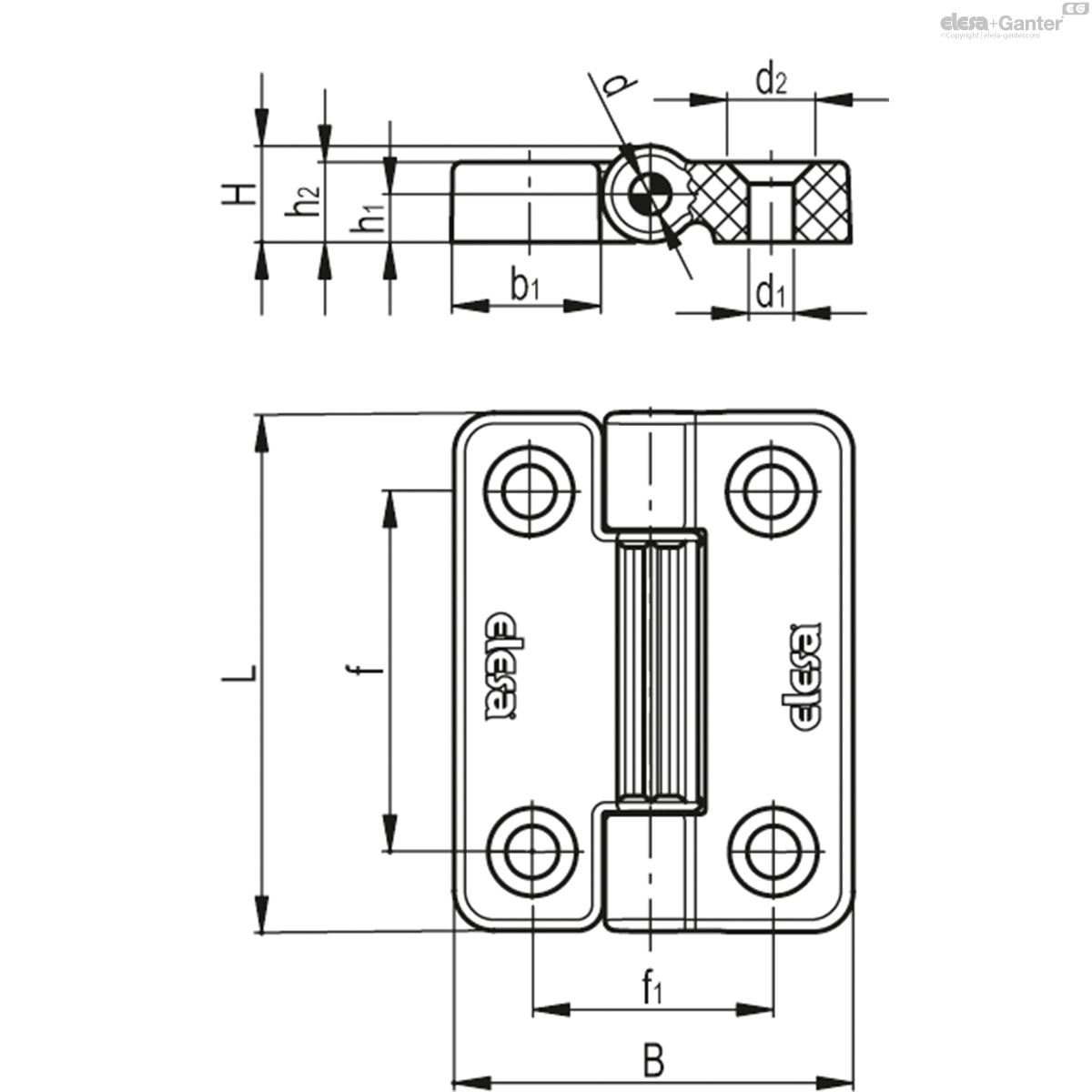 Pass-through holes for countersunk head screws