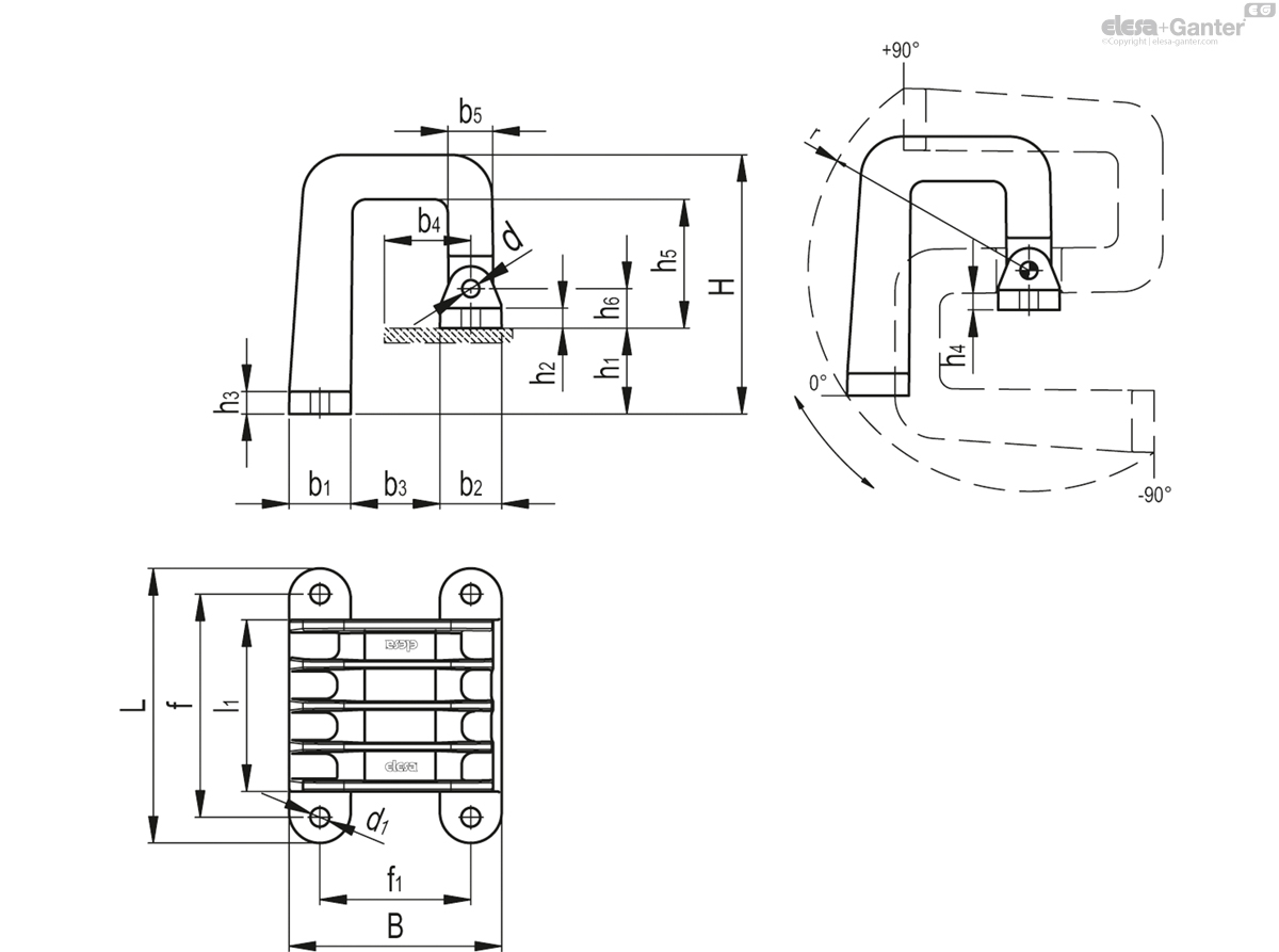 Concealed hinge