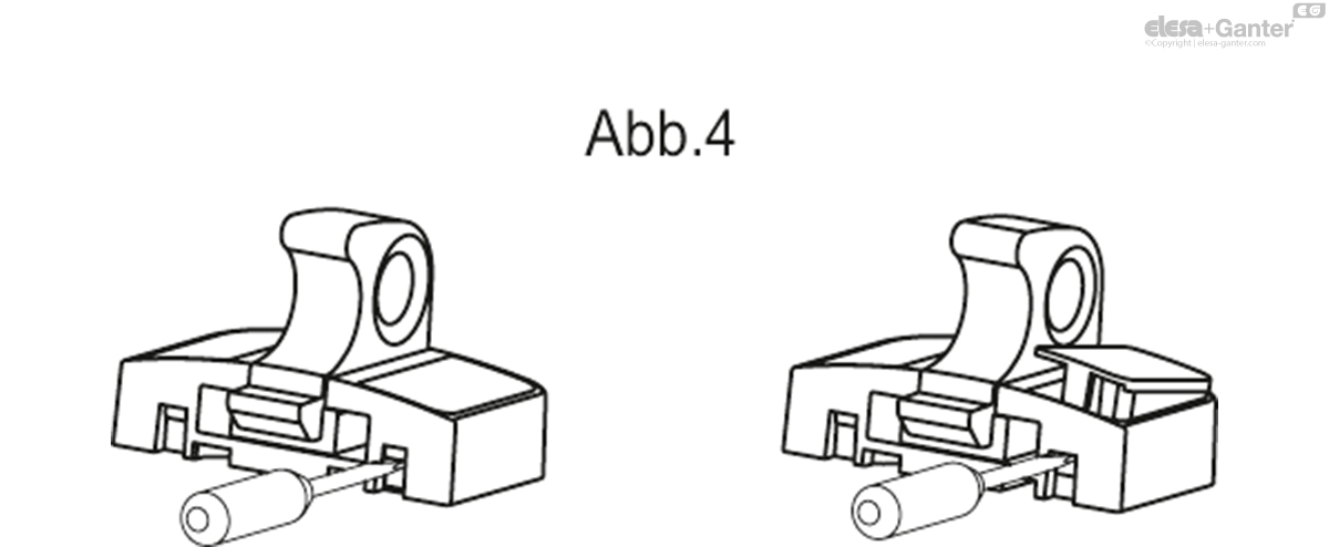 zum Öffnen Hebel anheben