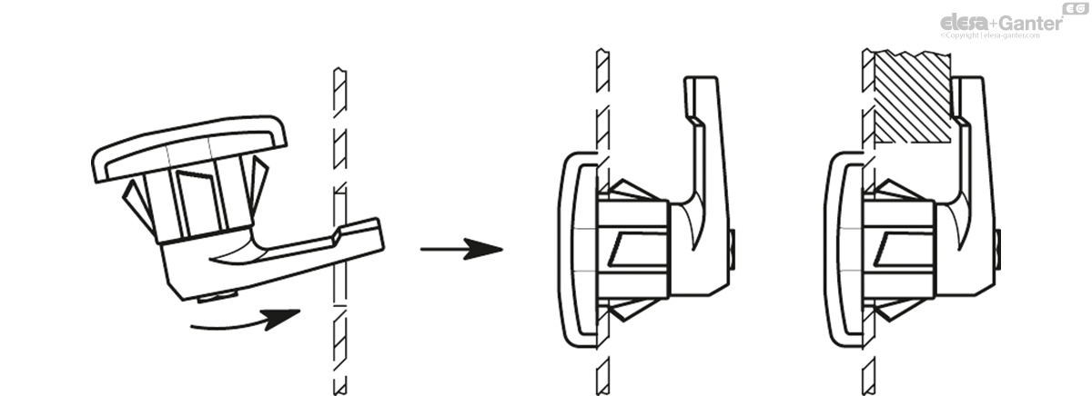 Lever latches with key