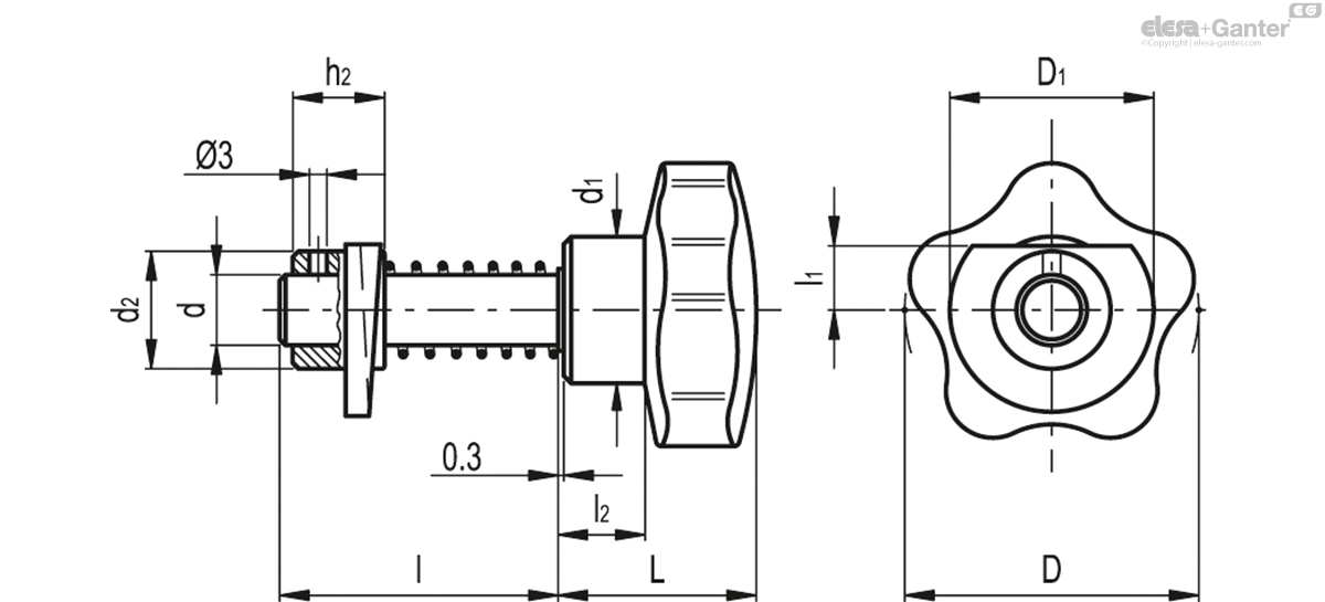 Cam latches with knob