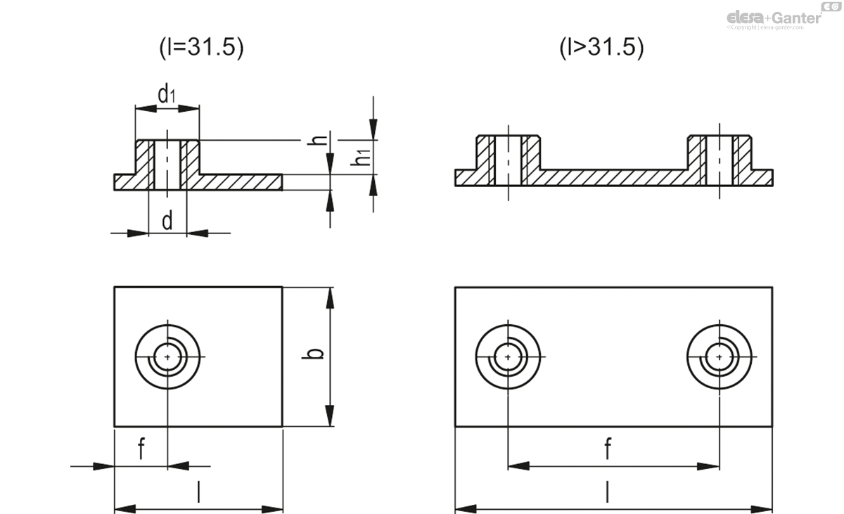 For DIN 3015-1 standard series tube clamps