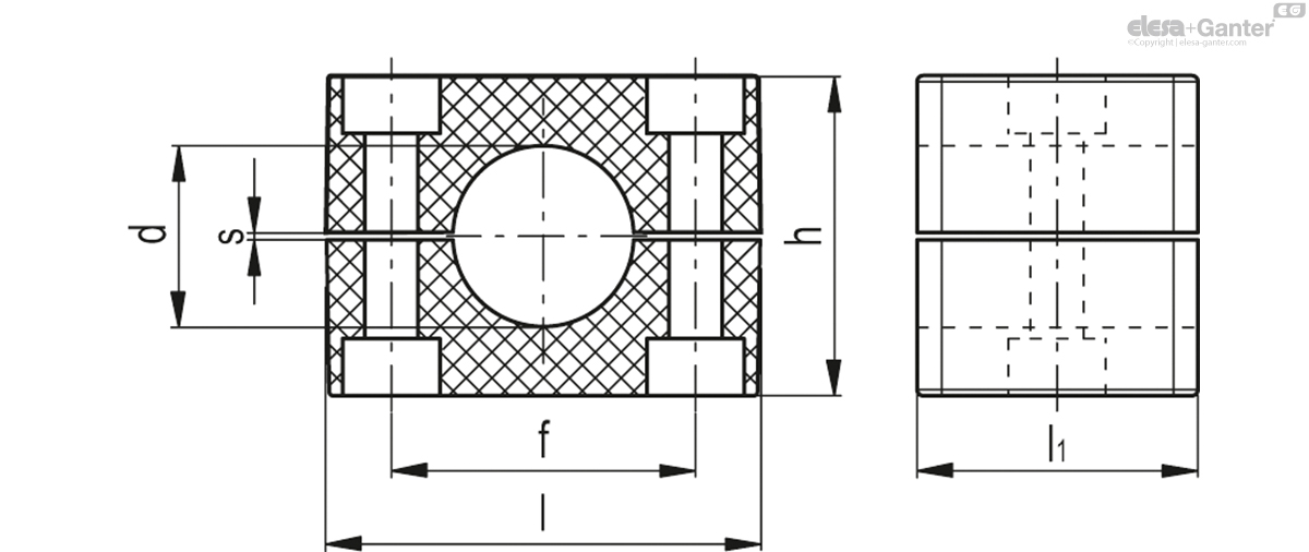 With two fastening holes