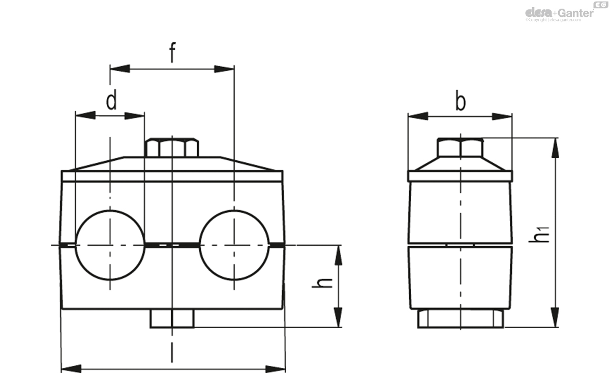 Tube clamps kit for twin series DIN 3015-3
