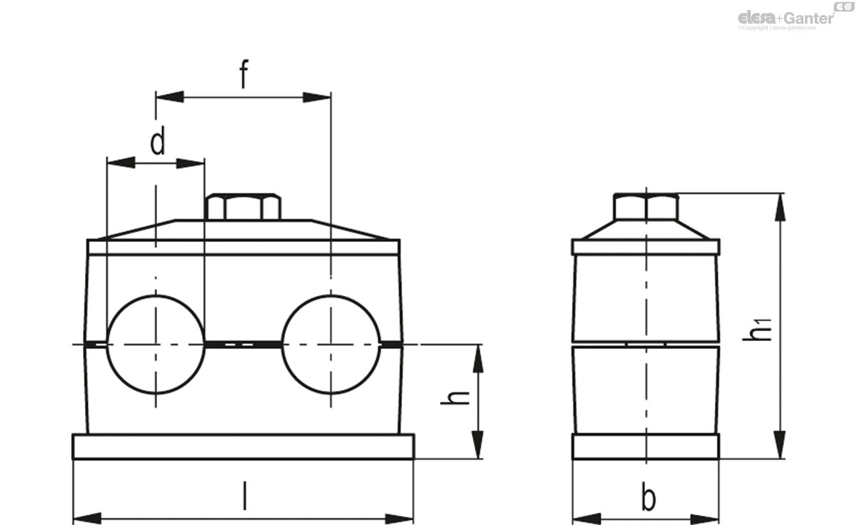 Tube clamps kit for twin series DIN 3015-3