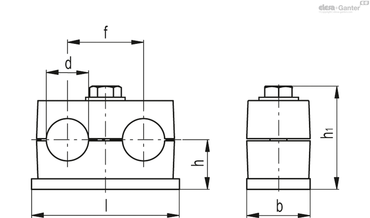 Tube clamps kit for twin series DIN 3015-3