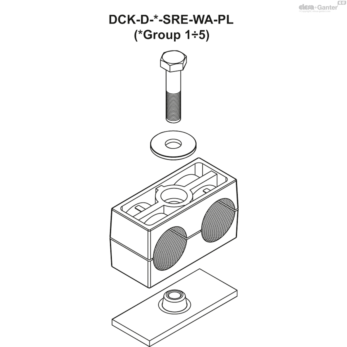 Tube clamps kit for twin series DIN 3015-3