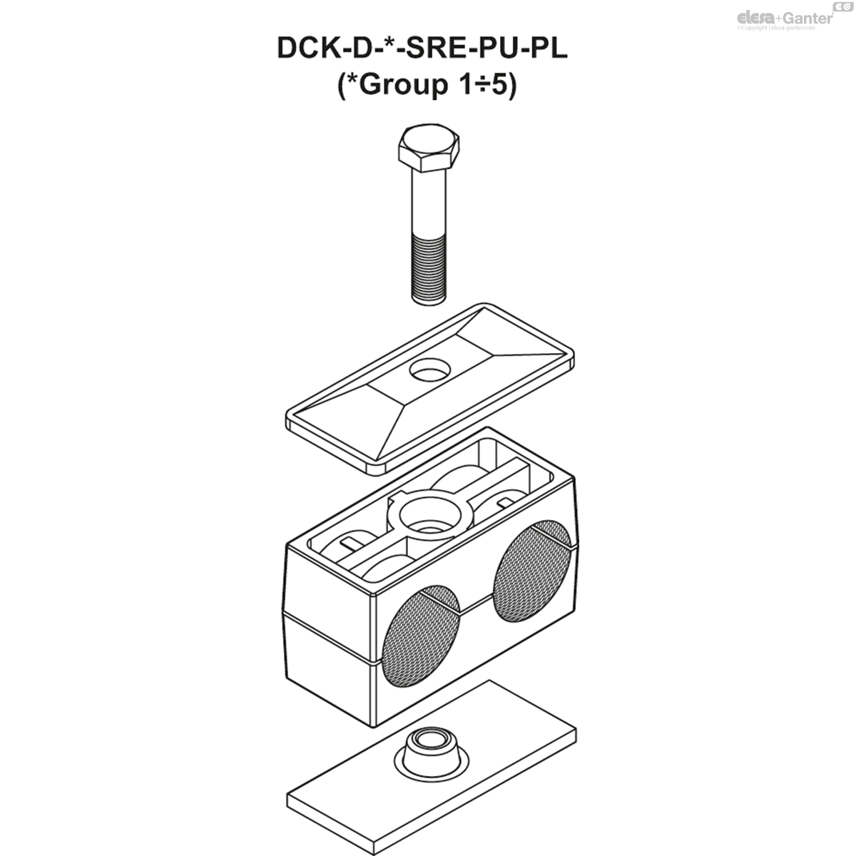 Tube clamps kit for twin series DIN 3015-3
