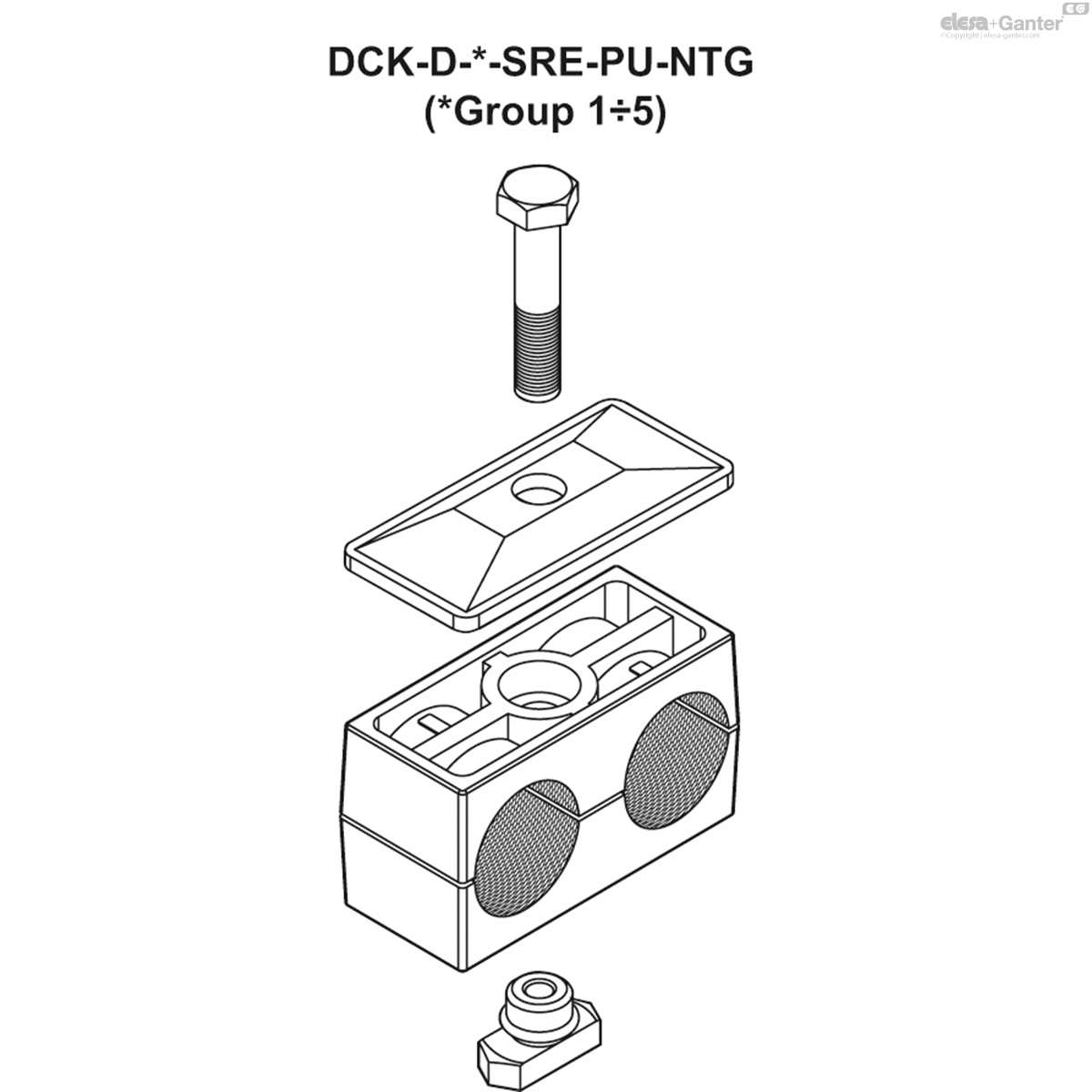 Tube clamps kit for twin series DIN 3015-3