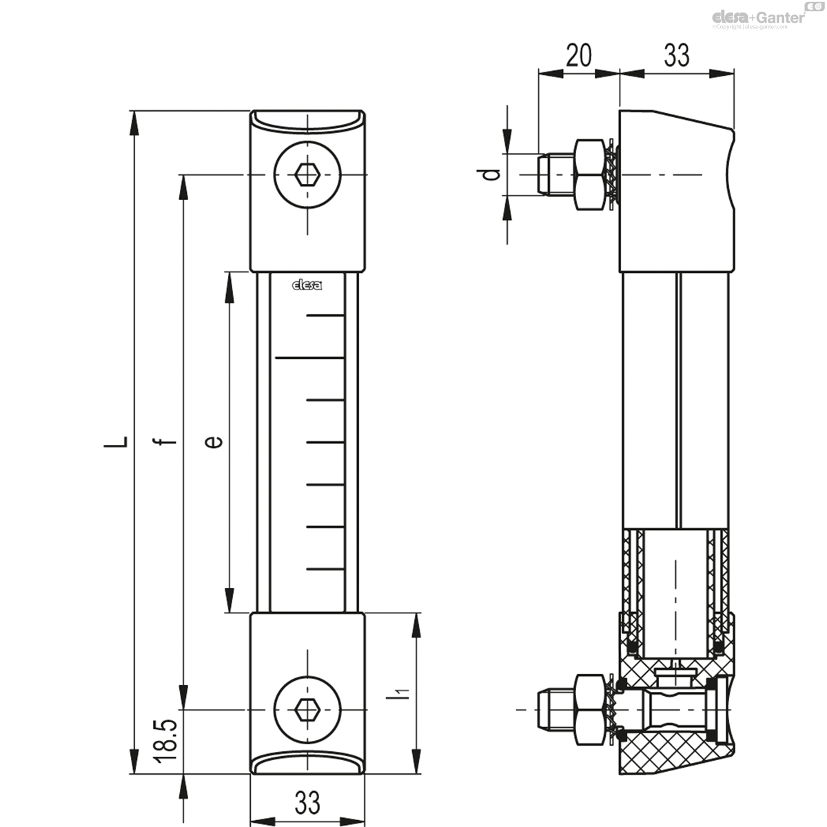 Level indicators for high temperatures