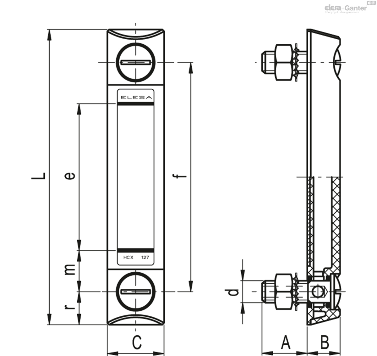 Vis en acier inoxydable AISI 303, Bague d'étanchéité FKM