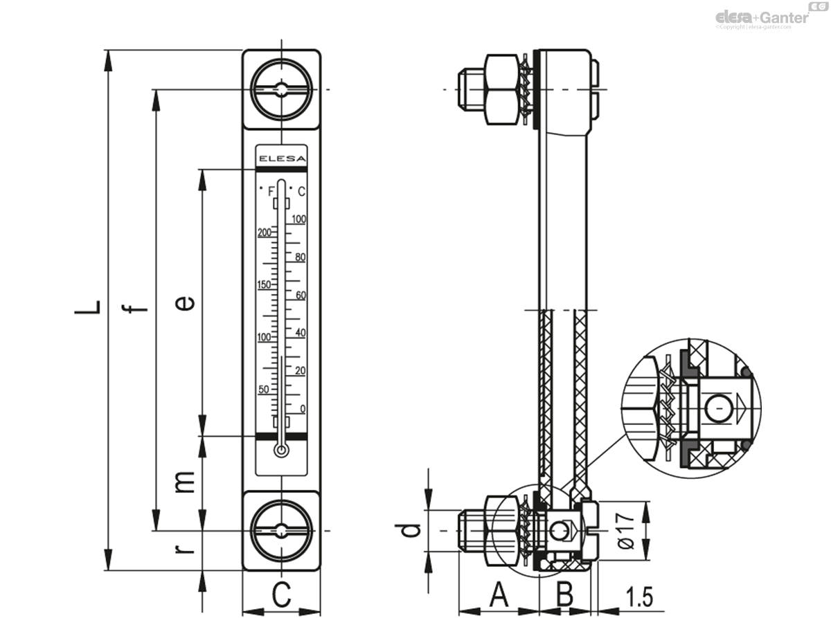 SUPER-technopolymer screws, AISI 304 stainless steel nuts and washers