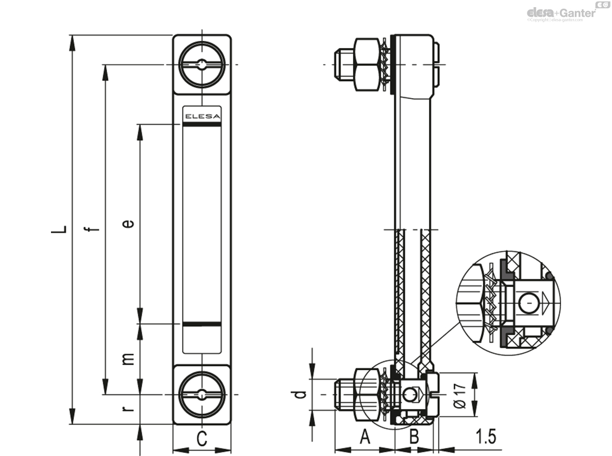 SUPER-technopolymer screws, AISI 304 stainless steel nuts and washers