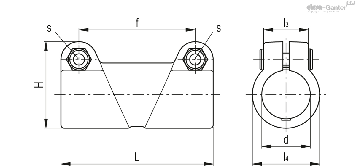 Connecting clamps with sleeve