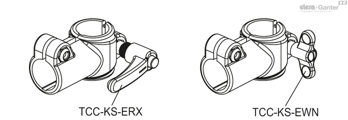 T-shaped connecting clamps