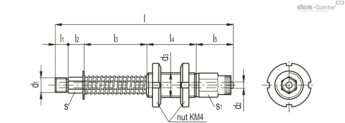 Male straight threaded connection