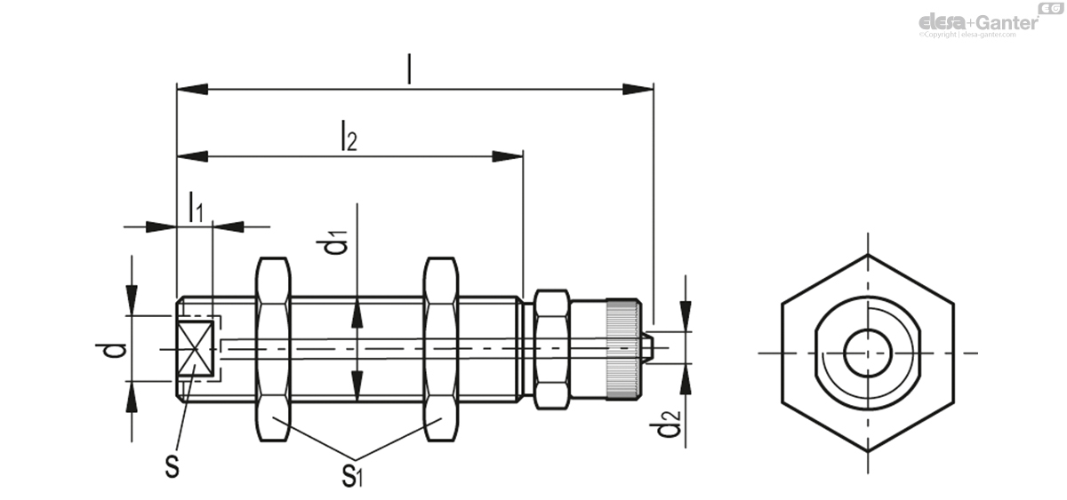 Female threaded connection and straight quick fitting