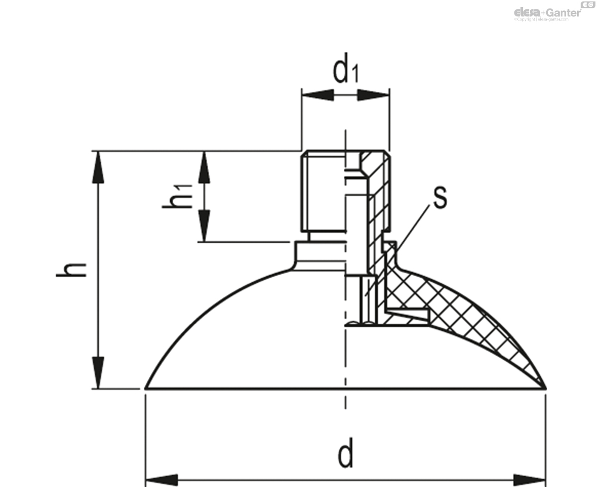 Silicone rubber, with support