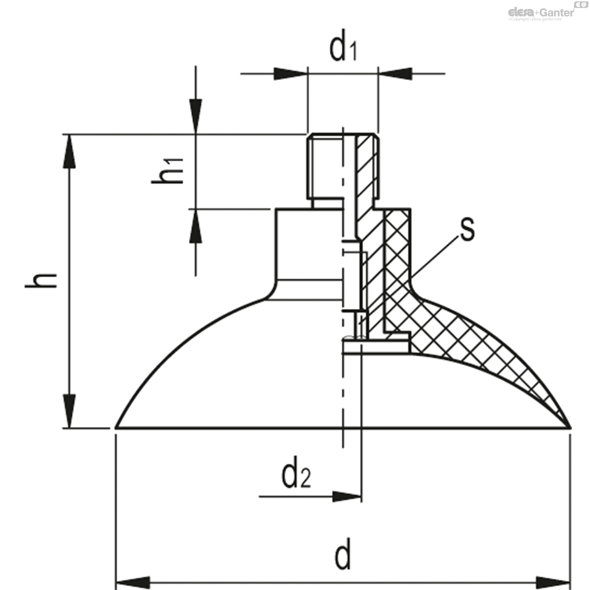 Silicone rubber, with support