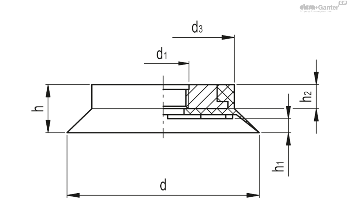 Silicone rubber, with support