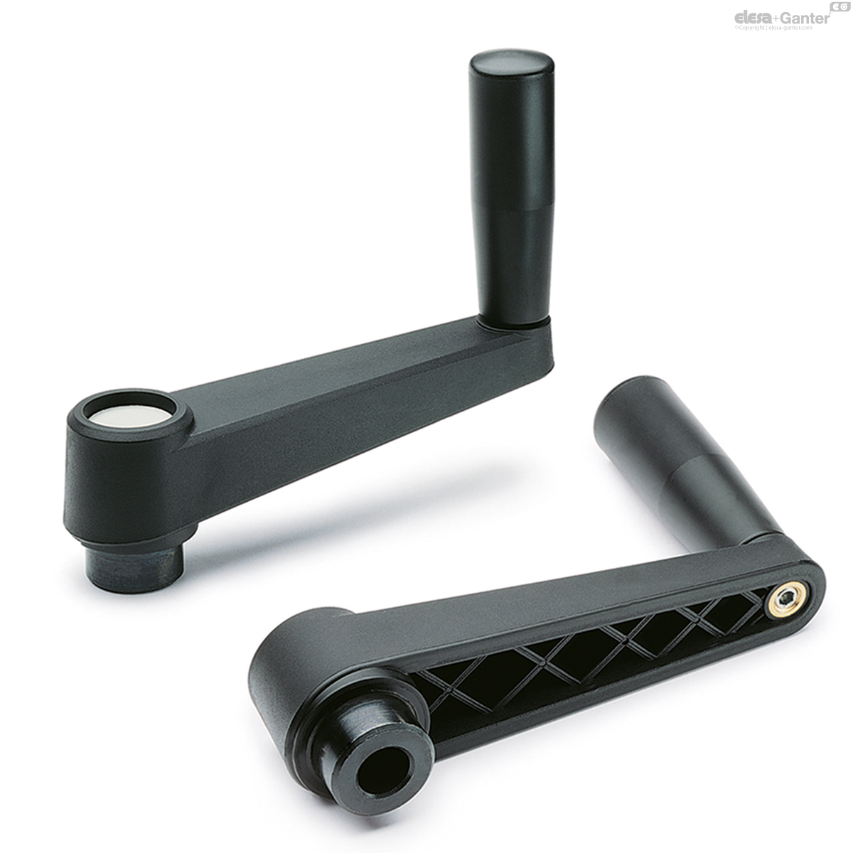 Revolving handle, drilled hub