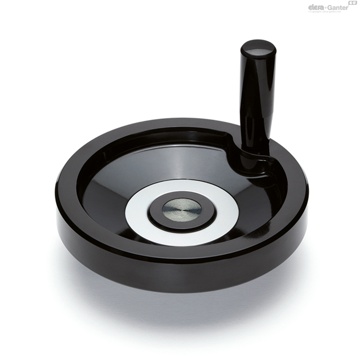 Revolving handle, solid hub