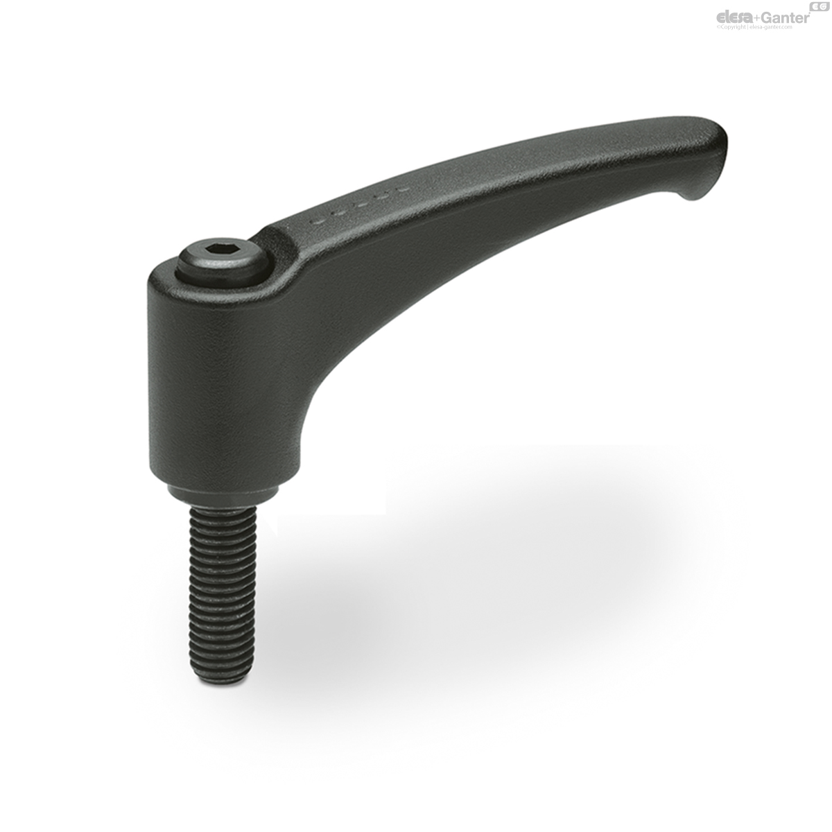 Black-oxide steel clamping element, threaded screw