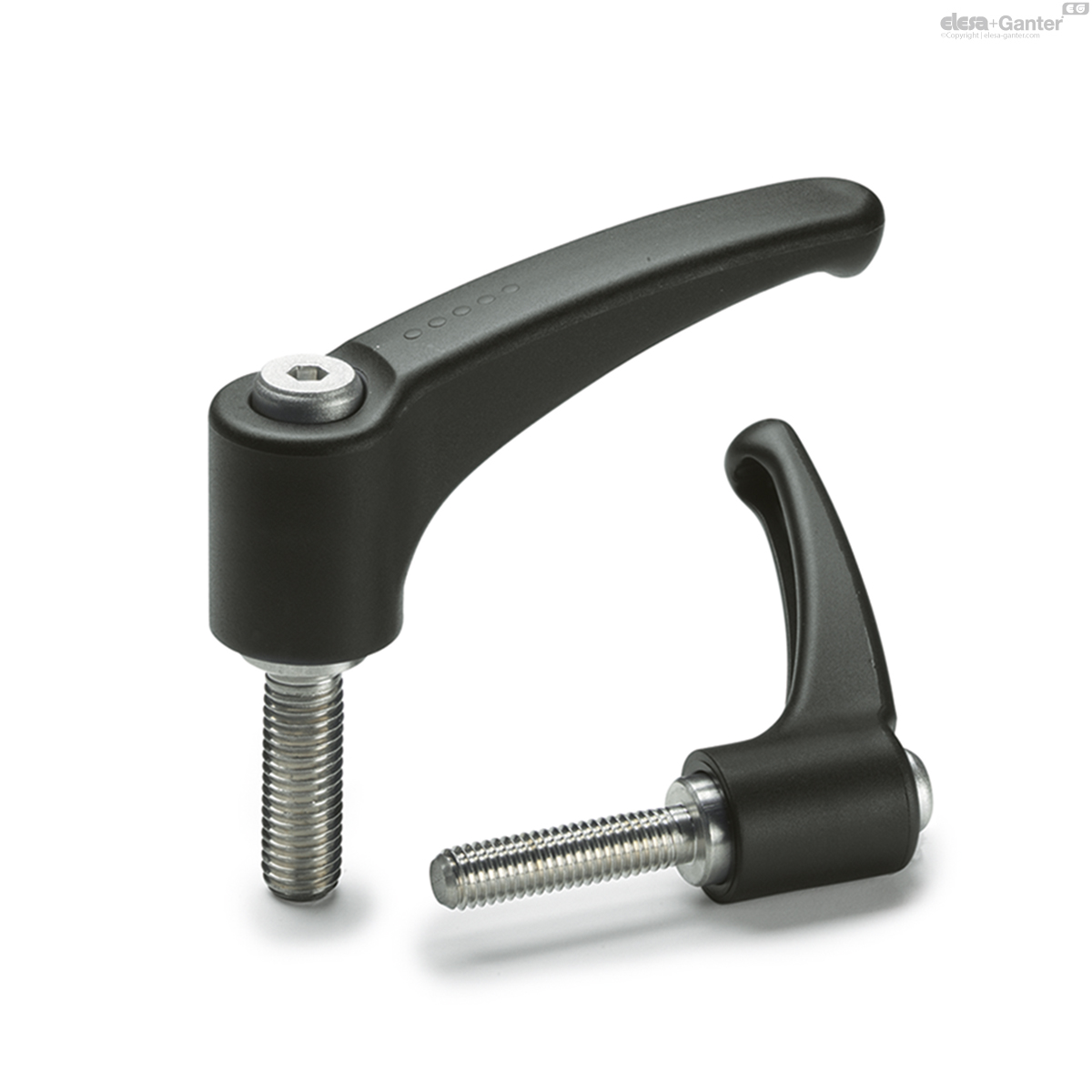 Stainless steel clamping element, threaded screw