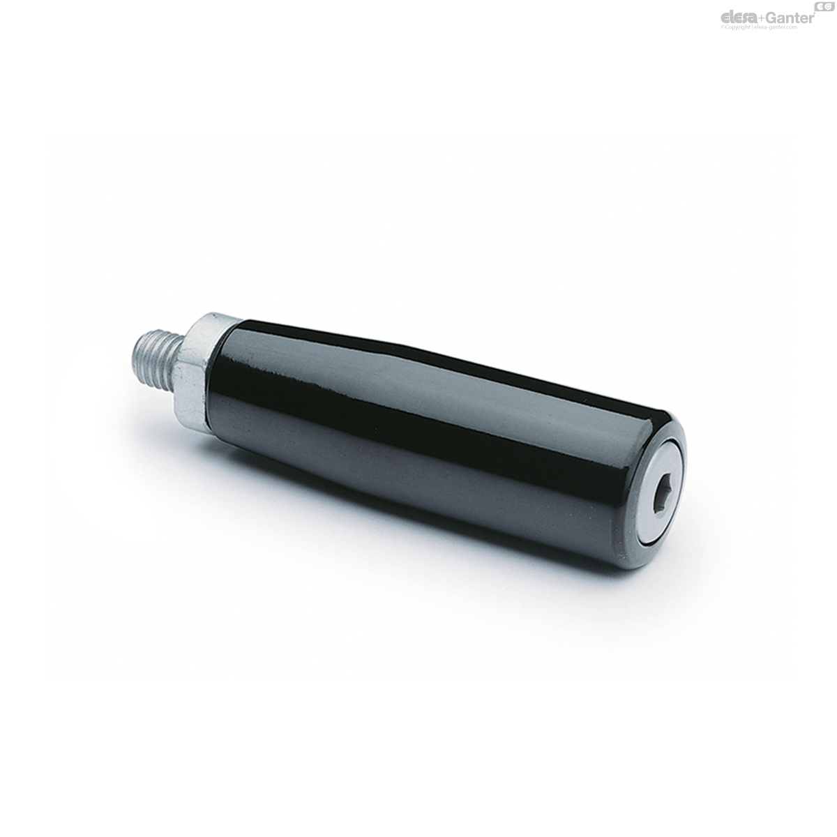 Steel pin and locking nut