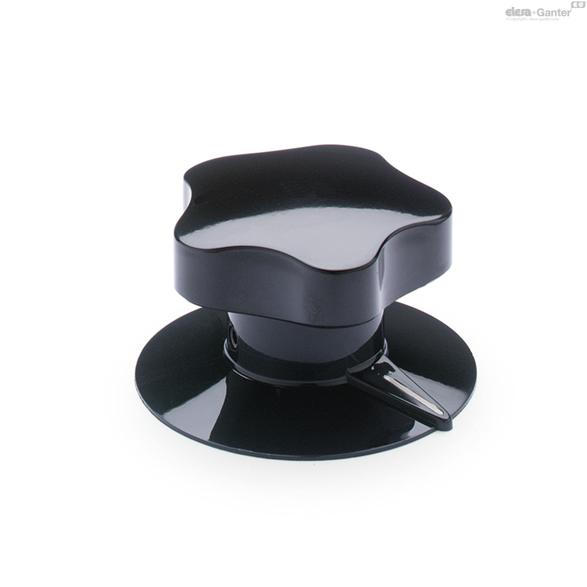 Black-oxide steel boss, plain blind hole