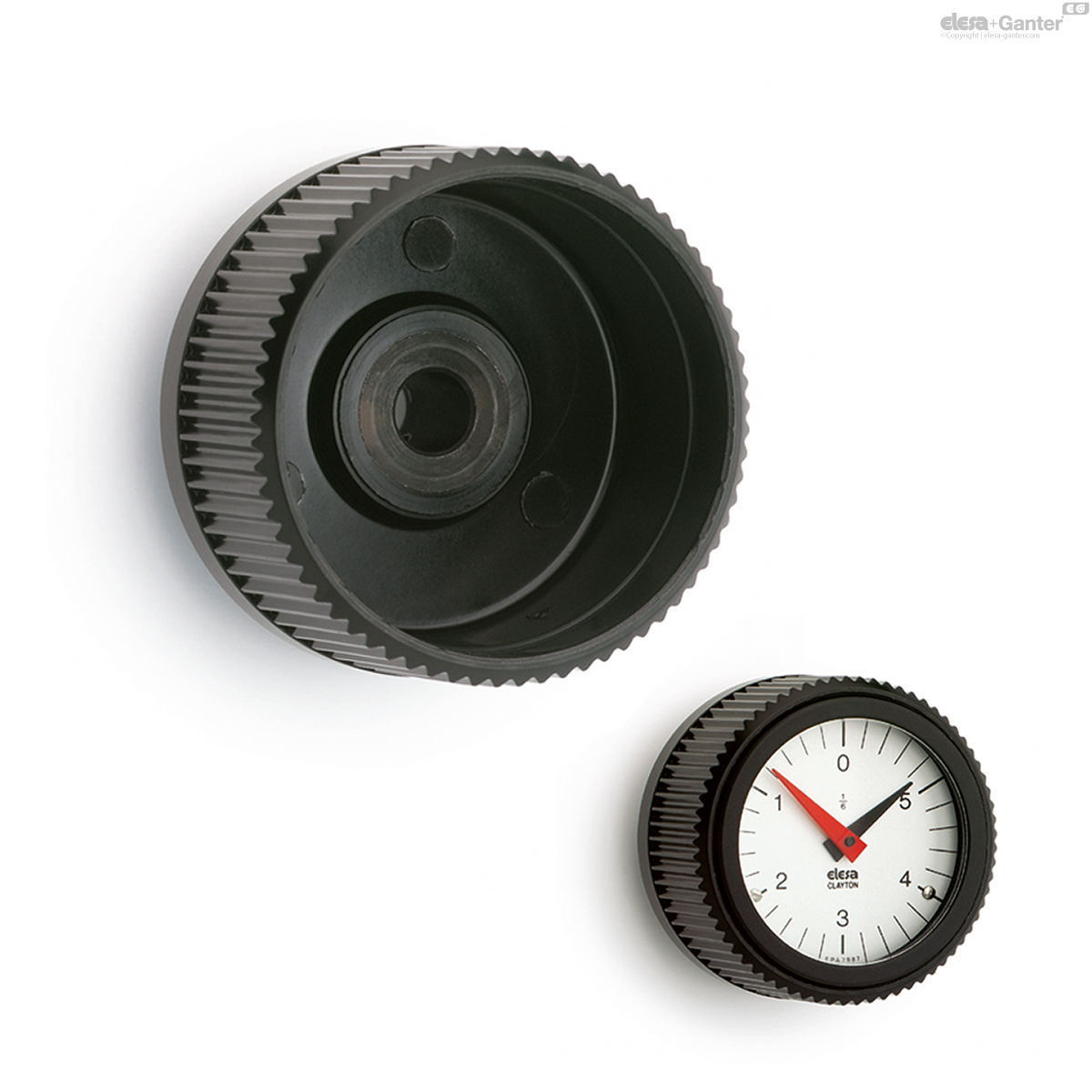 Knurled grip knobs for position indicators