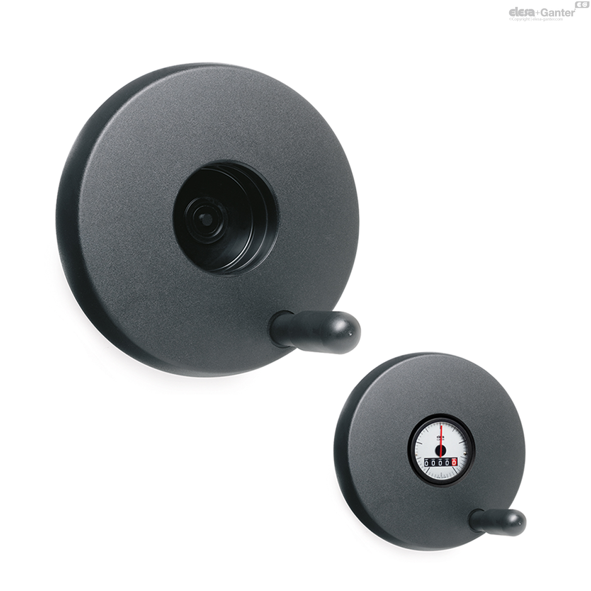 With revolving handle, black-oxide steel boss