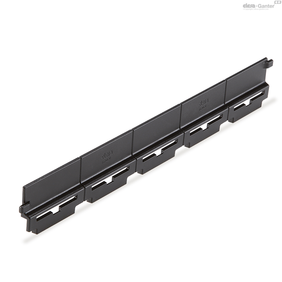 Containment edge for ELEROLL roller tracks