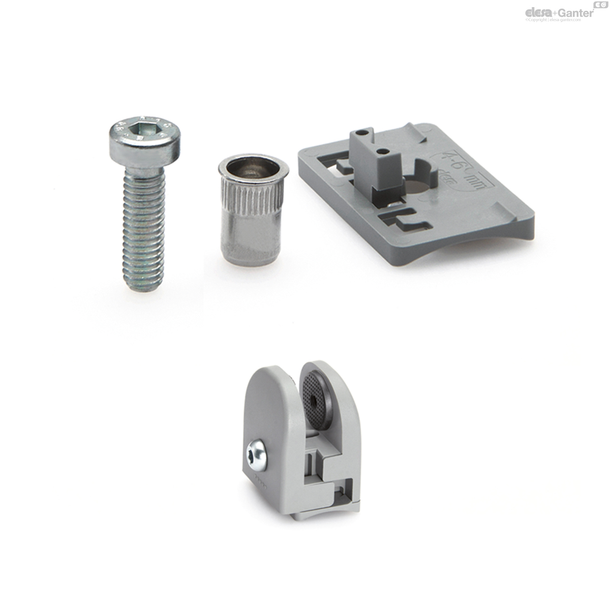 Adapter voor PC-steunklem voor ronde buizen