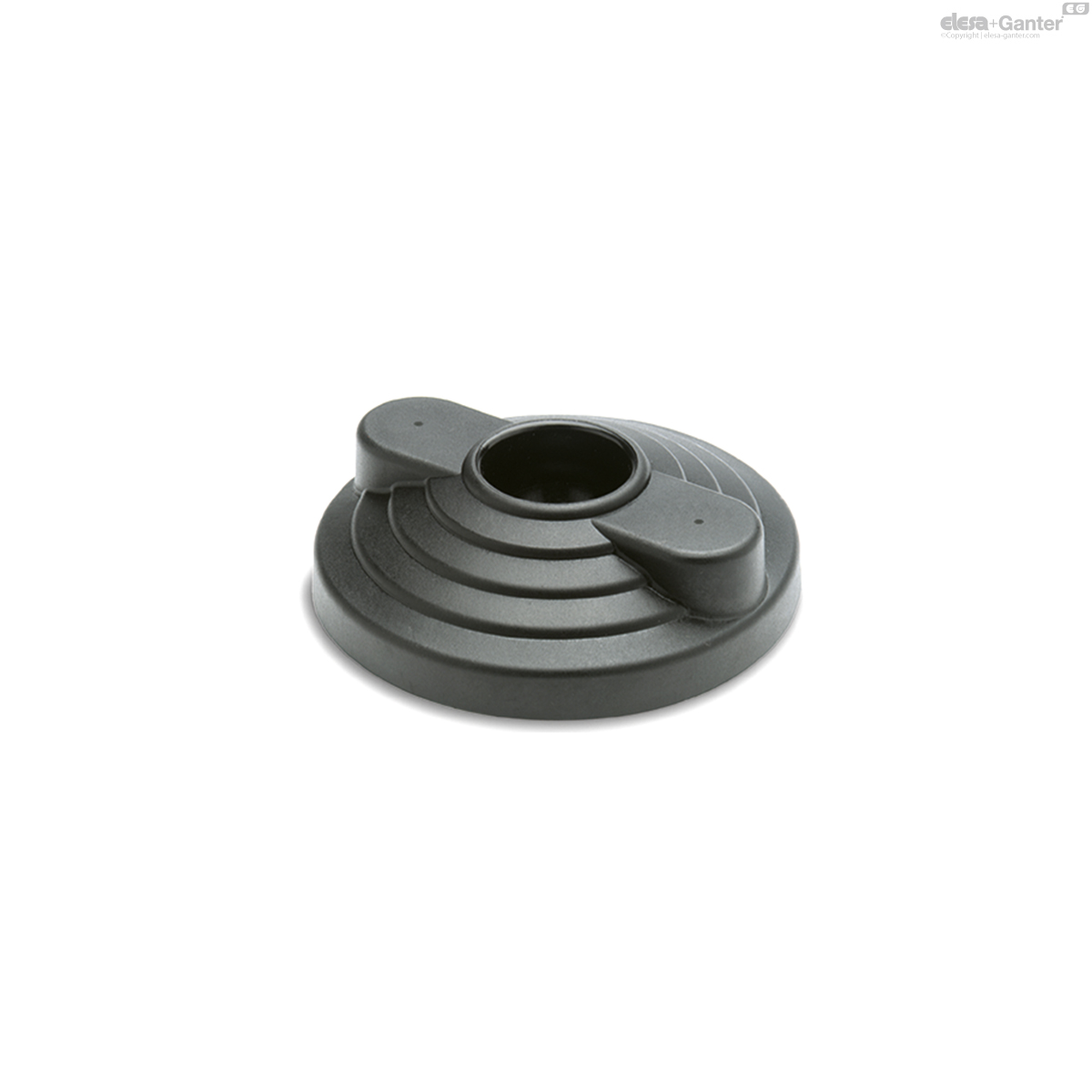 Bodemplaat voor grondmontage, met antislipschijf