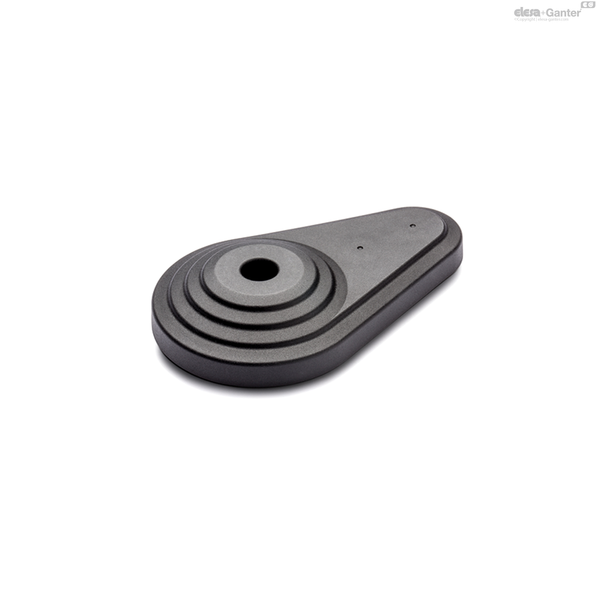 Base for ground mounting, with no-slip disk