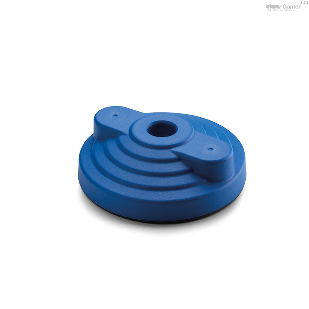 Base for ground mounting, with no-slip disk