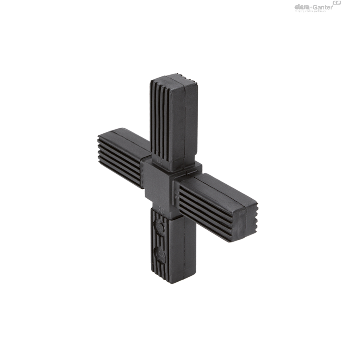 Bidimensional four-way connector