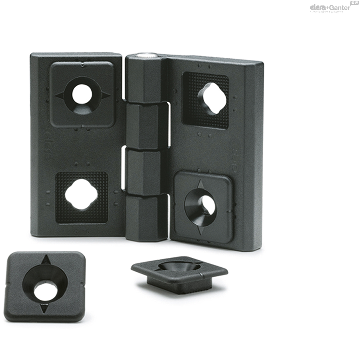 Charnière avec inserts de réglage