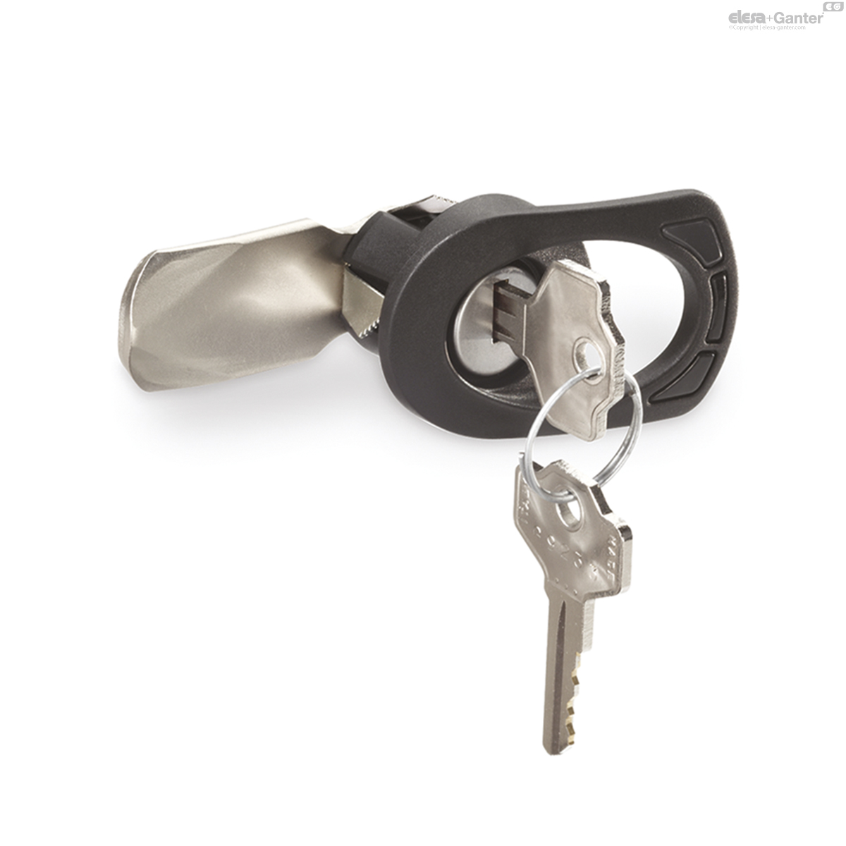Lever latches with key
