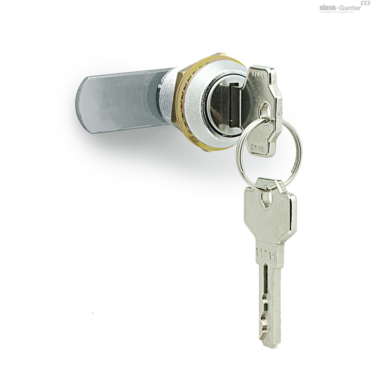 Lever latches with key