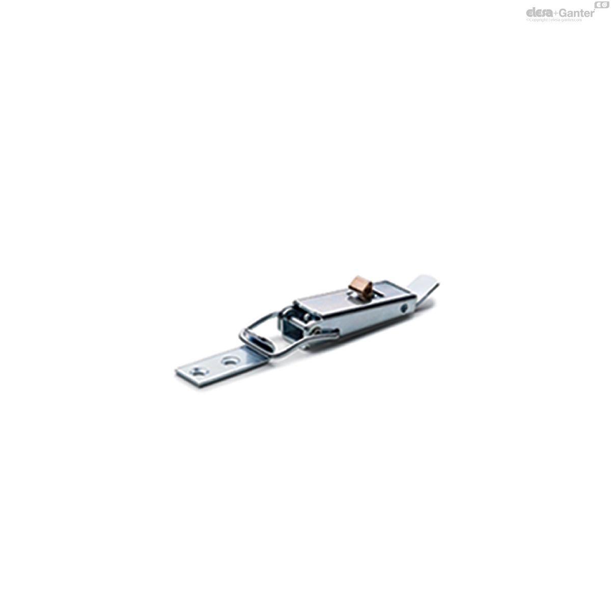 Lever body and bracket in zinc-plated steel with spring