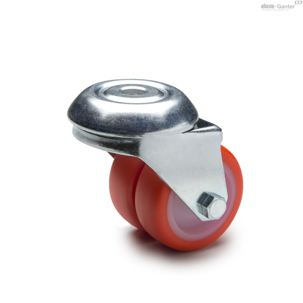 Turning plate bracket and centre pass-through hole, without brake.