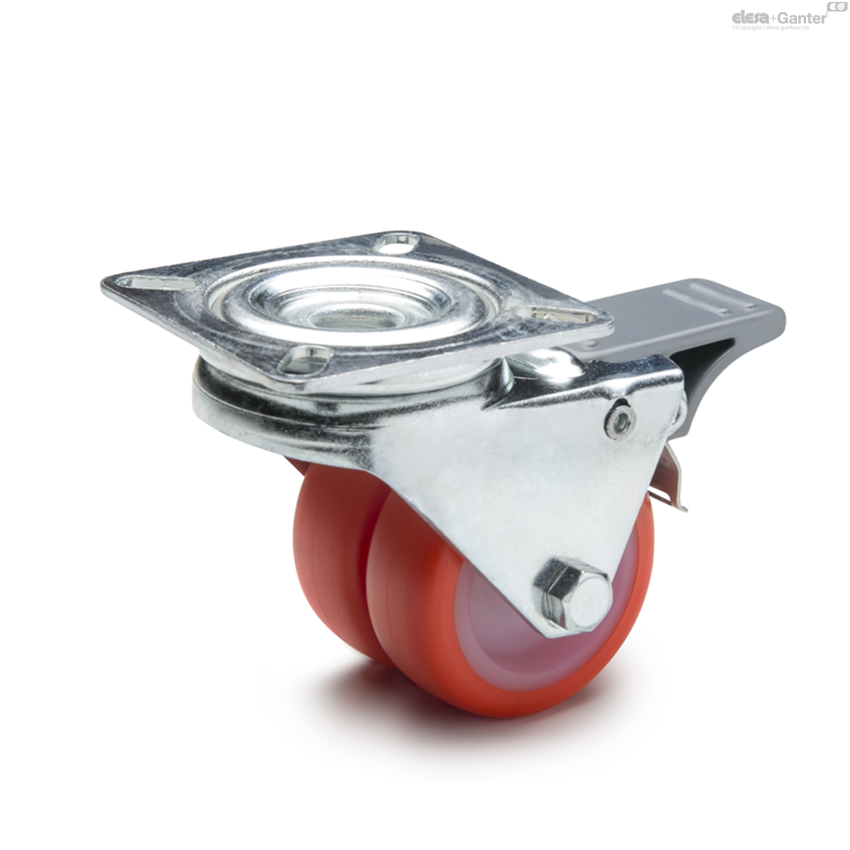 Turning plate bracket, with brake