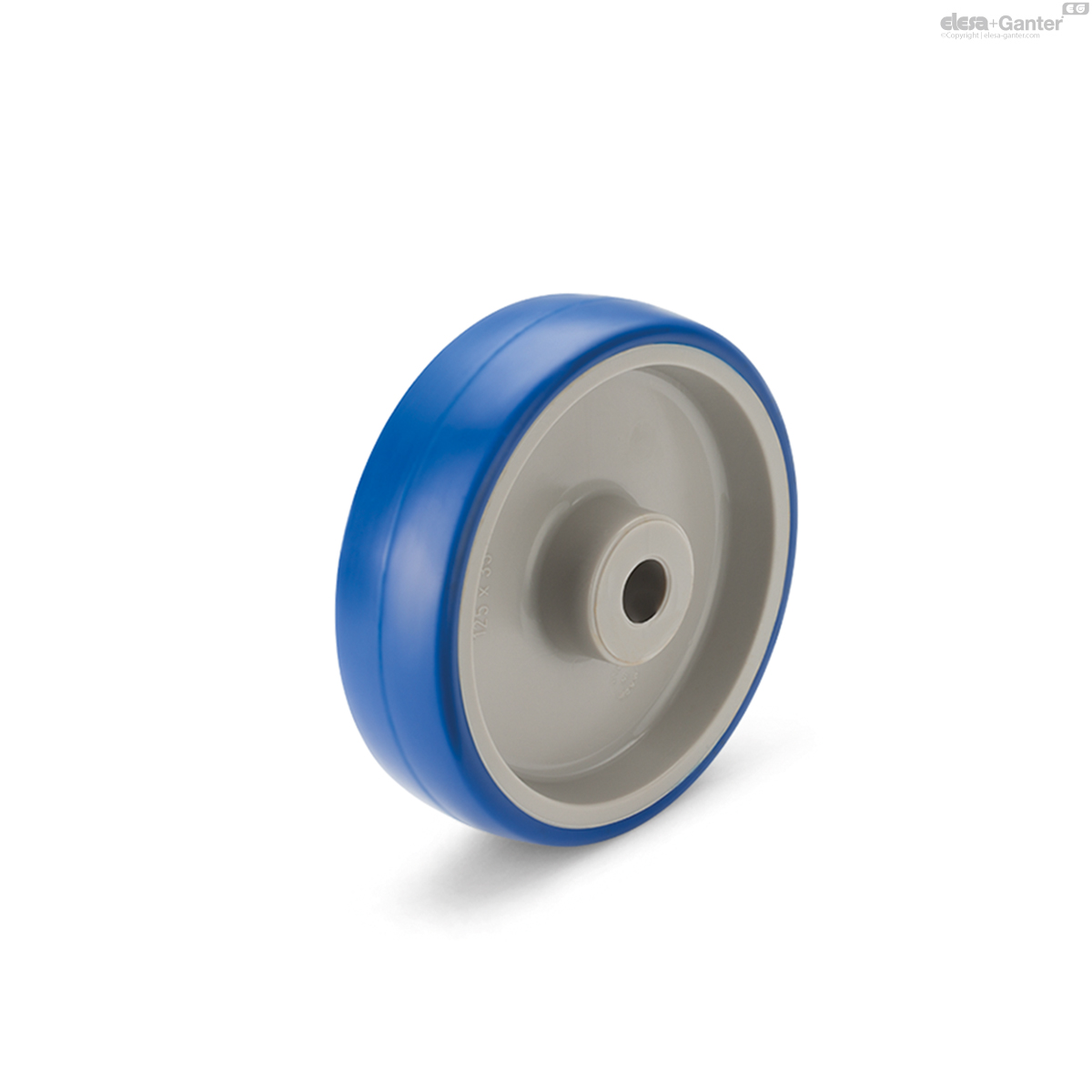 Injected polyurethane wheels